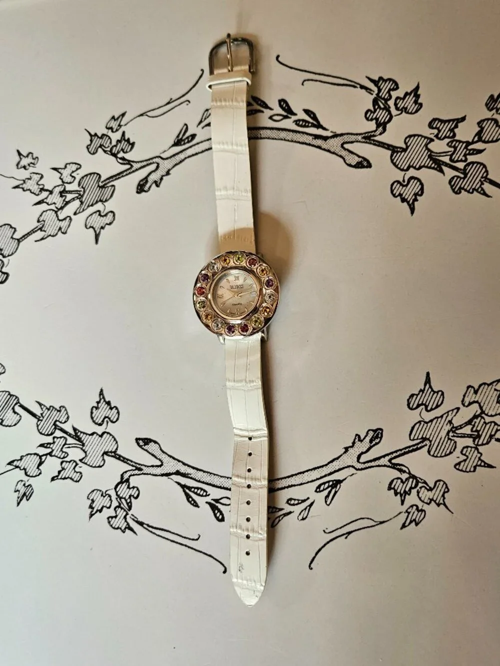 Badavici Designs Women's Watch White MoP Gemstone Bezel Japan movement